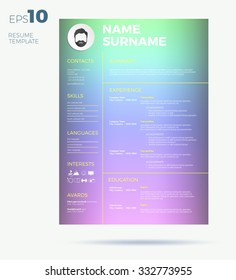 modern cv resume template