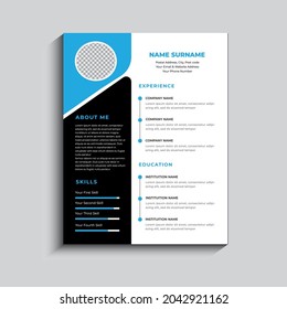 Modern CV resume template design