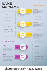 modern cv resume template with timeline