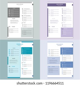 modern cv resume template vector