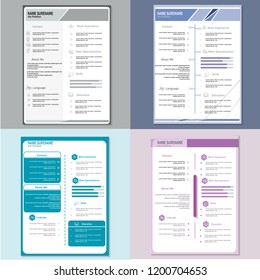 Modern cv resume template vector