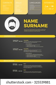 modern cv resume vertical template