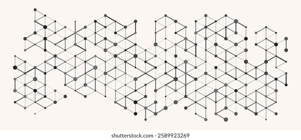 Modern cyber or medical background design. Horizontal header web banner. Abstract geometric background with triangles shapes for medicine, science, chemistry.