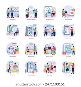  Modern Cyber Monday Flat Illustrations
