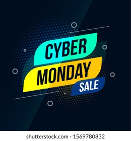 modern cyber monday sale stylish banner design