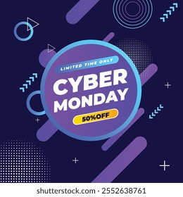 Modern Cyber Monday Sale Template for Promotions