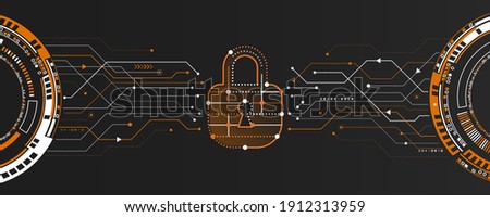 Modern Cyber security for business and internet project. Vector illustration of a data security services. Data protection, privacy, and internet security concept.