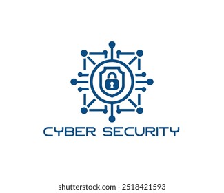  Moderna Ilustración vectorial de logotipos de seguridad cibernética.