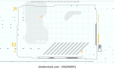 Modern cyberpunk background. Futuristic Abstract HUD. Good for game UI. Vector Illustration EPS10