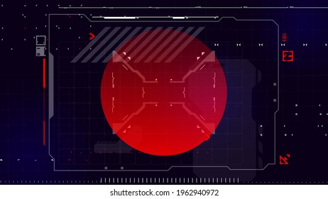 Modern cyberpunk poster. Futuristic Abstract HUD. Good for game UI. Vector Illustration EPS10