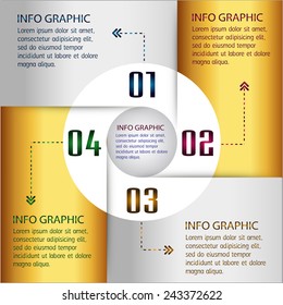 modern cycle text box template for website computer graphic and internet, numbers. Set of color frames for text or quotes. brochure. many, various. gold