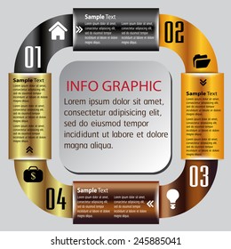 modern cycle text box template for website computer graphic technology and internet, numbers