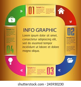 modern cycle text box template for website computer graphic technology and internet, numbers.