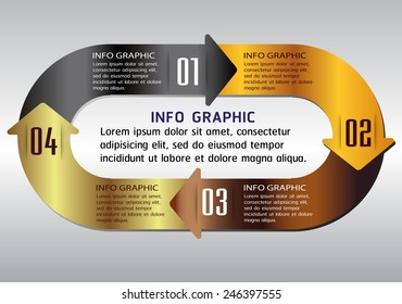 modern cycle text box template for website computer graphic technology and internet, numbers.