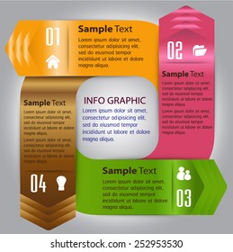 modern cycle text box template for website computer graphic technology and internet, numbers. arrow