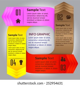 modern cycle text box template for website computer graphic technology and internet, numbers. arrow