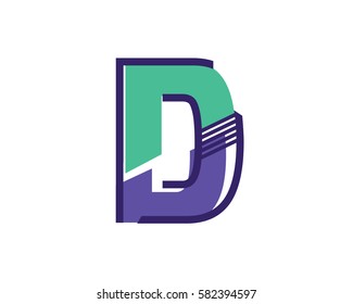 Modern D Alphabet Symbol Suitable For Technology Logo, Infographics, Print, Digital, Logo, Icon, Apps, T-Shirts and Other Marketing Material Purpose.