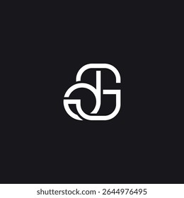 Modern D and G Letter Combination Logo, Stylish Corporate Symbol.