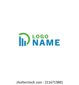 Modern d letter accounting, Finance logo. emblem logo. Market Statistic Report Logo. business chart logo design template