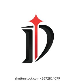 Um logotipo de letra D moderno