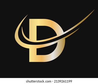 Modern D letter logo design. D Logo for luxury branding. Elegant and stylish D logotype design for your company