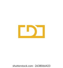 Modern D Letter Rectangular Logo