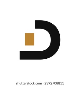 Modernes D-Logo-Design. Vorlage für abstrakte Buchstaben-D-Logos