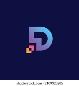 Modern D Logo Design Template