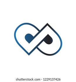 Modern D and P Letter Line Art Logo