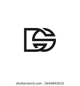 Modern D and S Letter Logo, Bold Monogram Design.