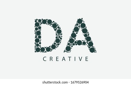 modern DA letter logo vector,simple DA letter
