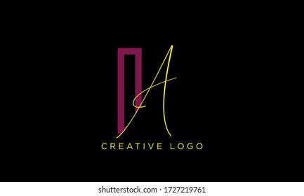 modern DA letter logo vector,simple DA letter
