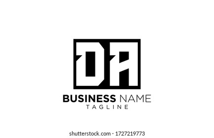 modern DA letter logo vector,simple DA letter
