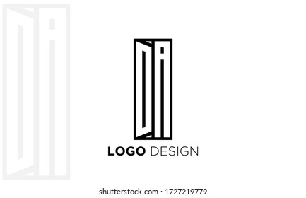 modern DA letter logo vector,simple DA letter
