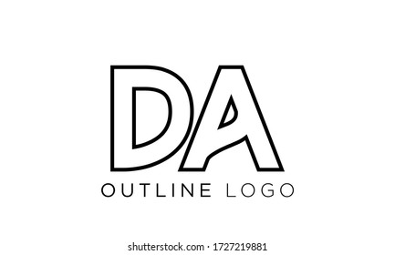 modern DA letter logo vector,simple DA letter
