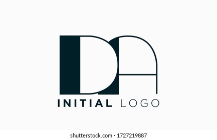 modern DA letter logo vector,simple DA letter
