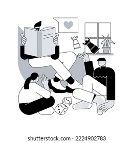 Modern dads abstract concept vector illustration. Stay-at-home father, house super good dad, involve in childrens live, together with kids, active family, spending time playing abstract metaphor.