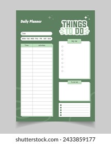 Plantilla de folleto de Modern Daily Planner