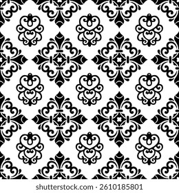 Modern damask barque flower pattern design