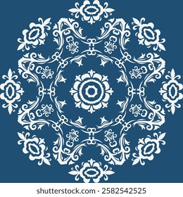 Modern Damask Patterns Antique Seamless Ethnic Pattern Folk Embroidery, Aztec Ornament Print. Design for Carpet, Wallpaper, Clothing, Wrapping, Fabric