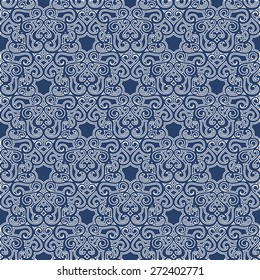 Modern damask seamless pattern. Seamless vintage background Vector background for textile design. Wallpaper, background, baroque pattern