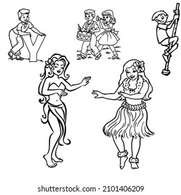 Modern Dance coloring page for adult