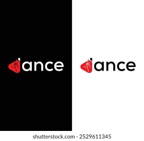 Modern Dance Logo Design with Elegant Silhouette for Branding and Entertainment