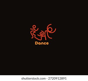 Um logotipo de dança moderna simbolizando movimento suave, ritmo e energia criativa. Projetado com linhas fluindo para representar liberdade, movimento e expressão artística, ideal para estúdios de dança, artistas e marcas contemporâneas.