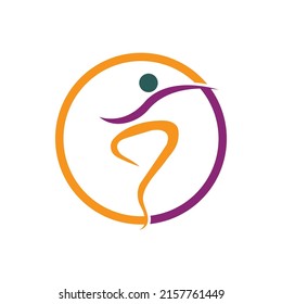 modern Dance logo vector design symbol 