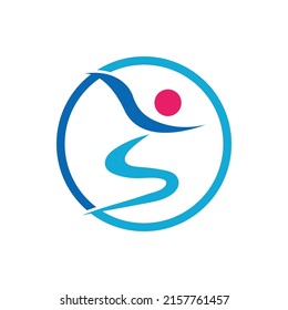modern Dance logo vector design symbol 
