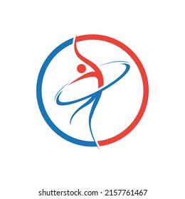 modern Dance logo vector design symbol 