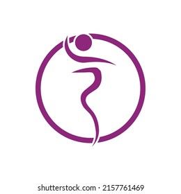 modern Dance logo vector design symbol 