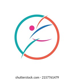 modern Dance logo vector design symbol 