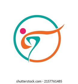 modern Dance logo vector design symbol 